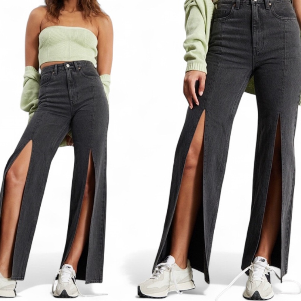 PacSun Eco Washed Black Slit '90s Boyfriend Jeans – Size 25